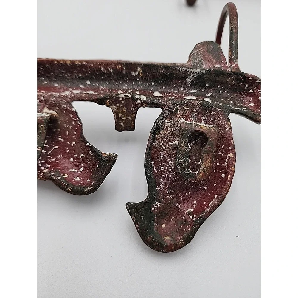 Set of 2 Cast Iron Wall‎ Hangings Metal Hook Rack Hanger Birds 7
